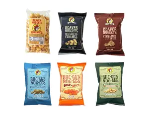 6 Pack Buc-ee's Beaver Nuggets Snack Box - Famous Viral Buc-ees Beaver Nuggets Snack 13oz; Sea Salted Caramel 10oz, Cinnamon Sweet 10oz, White Cheddar 5oz , Bold 'N Sorta Spicy 5oz, White Cheddar Habanero 5oz | Sweet Corn Puff Snacks, Cheesy Corn Puffs