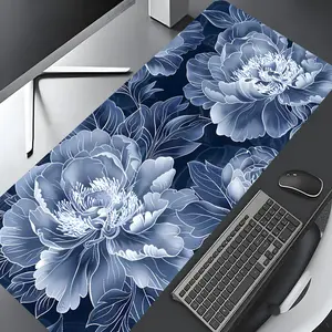 Floral Pattern Mouse Pad, Large Gaming Mouse Pad, Aesthetic Desktop Decoration Protective Pad, Multi-size Rubber Pad, Suitable for Laptop, Desktop Computer Games, Desktop Accessory, Desk Accessories, Office Girly Desk Accessories, Girly Office Supplies