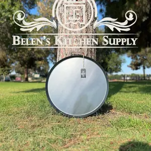 Comal redondo carbon steel de 24” pulgadas grueso hecho en usa  carbon steel round griddle 24”inch  curado con Manteca vegetal