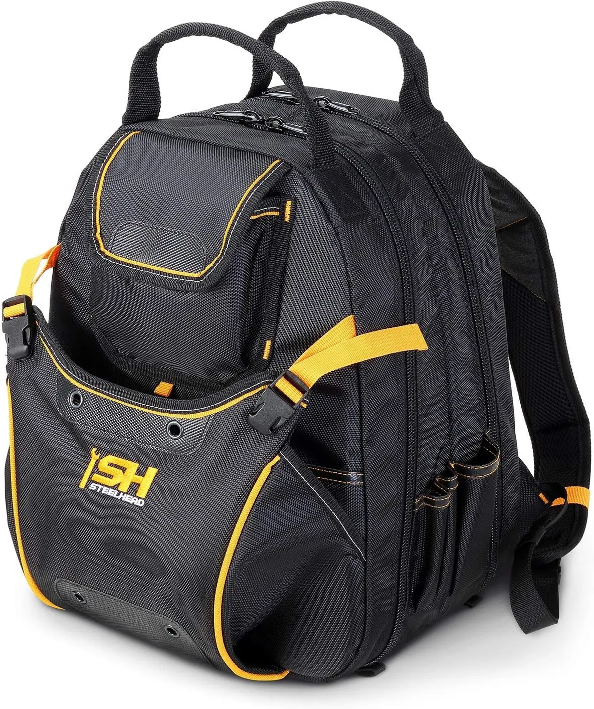 STEELHEAD 48 Pocket Heavy Duty Tool Backpack, Reinforced Bottom, Padded Back Support, Contractor Grade