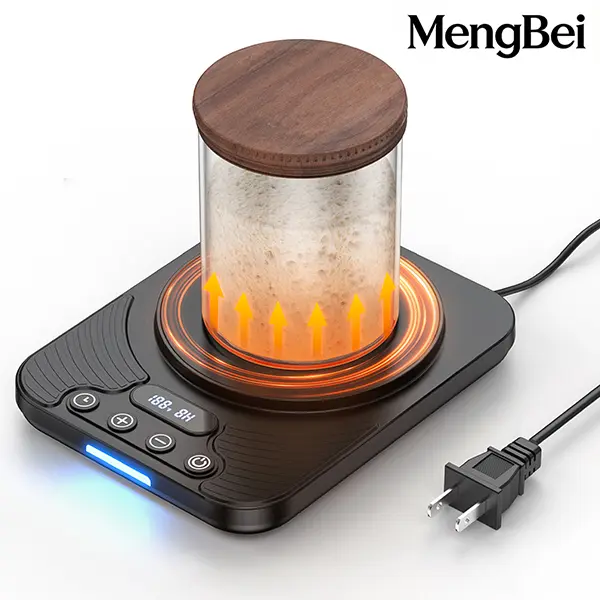 Electric Sourdough Starter Warmer Mat, Upgraded Kitchen Heating Pad with US Plug, Thermostat Control, Timing & Memory Functions for Home Baking Proofing
