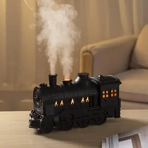 300ML Train Design Aroma Diffuser, Plug and Play Remote Control Aroma Diffuser with Double Light Settings & Auto Shut-off Function, Home Office & Nursery Humidifier