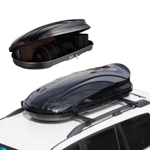 Summervibes VEVOR Rooftop Cargo Carrier, 11 Cubic Feet Roof Cargo Box, ABS Hard Shell Roof Box, with Dual-Sided Opening and 2 Reinforced Straps, Aerodynamic, Suitable for most Crossbar, for Car, Wagon, SUV, Black