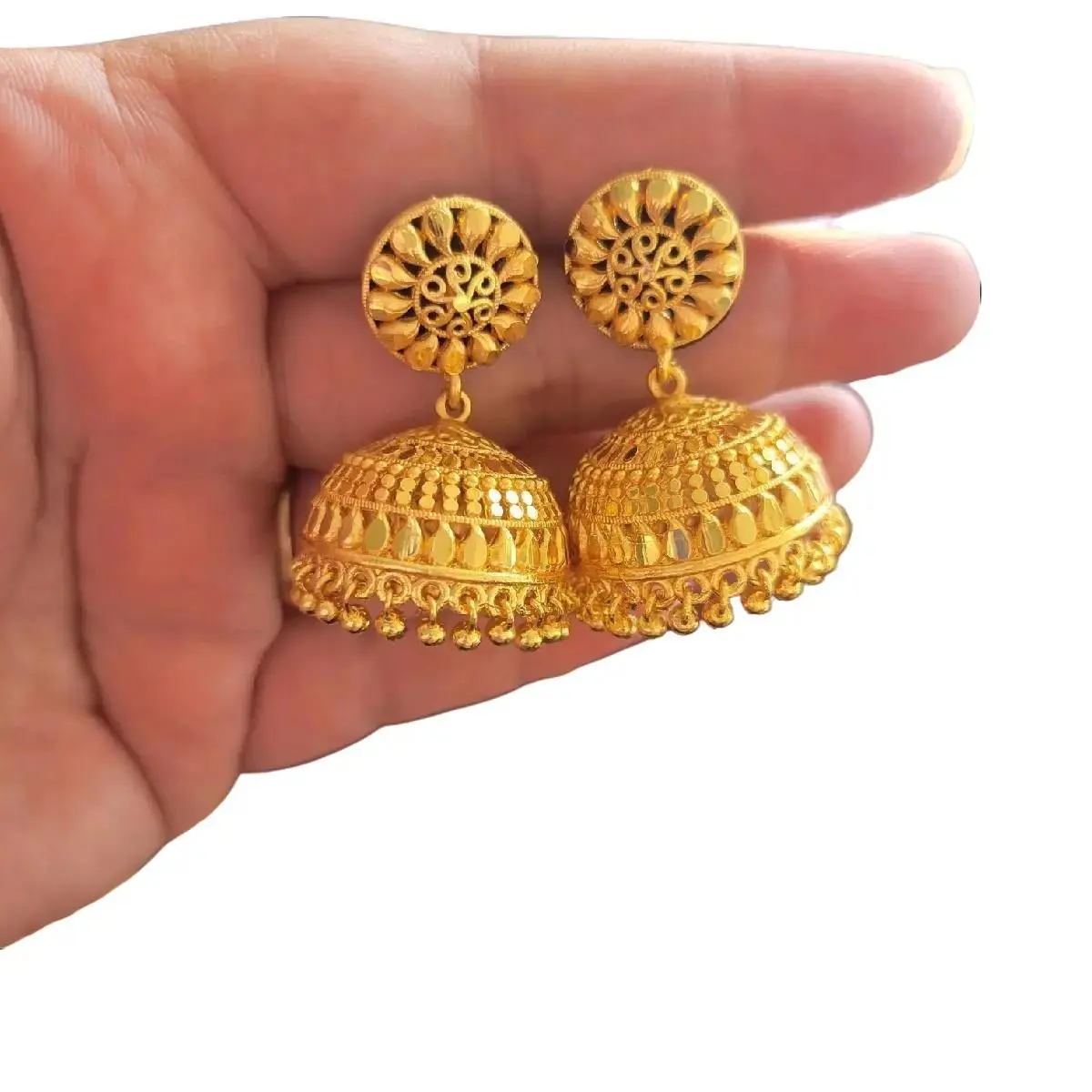 Pinjada Jhumki Earrings Set - Traditional Indian Jewelry