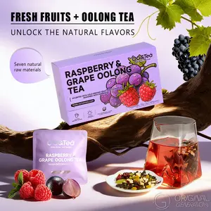 Raspberry&Grape Oolong Tea 70g(7g×10packs）With Raspberry Grape Apple Pear Roselle Strawberry Oolong Tea