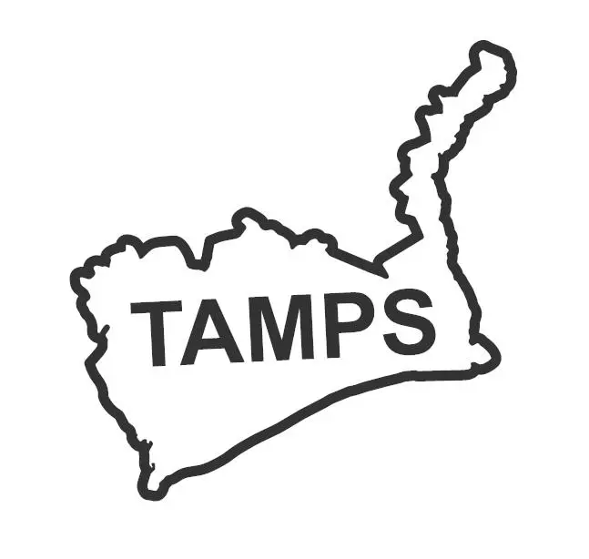 Mexican State Map Outline Tamaulipas Vinyl Decal Sticker UV & Waterproof Bumper Window Laptop Automotive Water Bottle Gift accessories – BLACK 6.5"