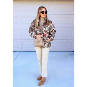 Victoria Floral Puffer Jacket