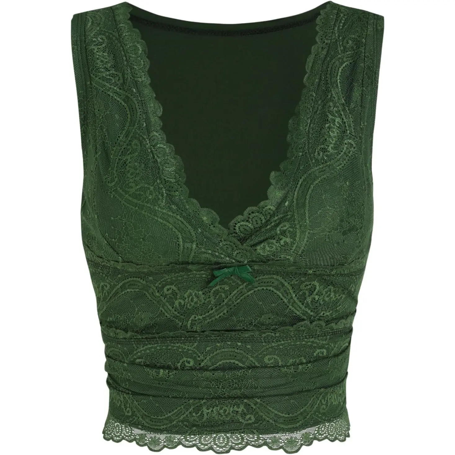 Lace Crop Tank Tops for Women Summer V Neck Sleeveless Going Out Tops Ruched Sexy Tee Trendy T Shirts Casual Womenswear Skinny Slim Vneck tank tops tubetops western outfits women Basic Green Minimalist Short