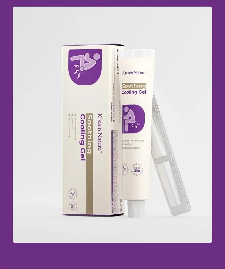 Kreain Nature 5 Hemorrhoid Treatment Gel with Carthamus Seed, Scutellaria Baicalensis Extract, Carboxymethylcellulose & Purple Daisy for Skin Application to Address Hemorrhoids, Therapy