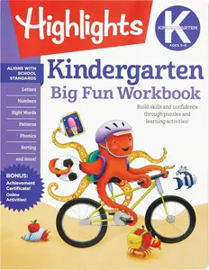 Kindergarten Big Fun Workbook: Kids Workbook with Tracing Worksheets, Alphabet Practice, Math Activities and Puzzles for Kindergarten Prep and Learning