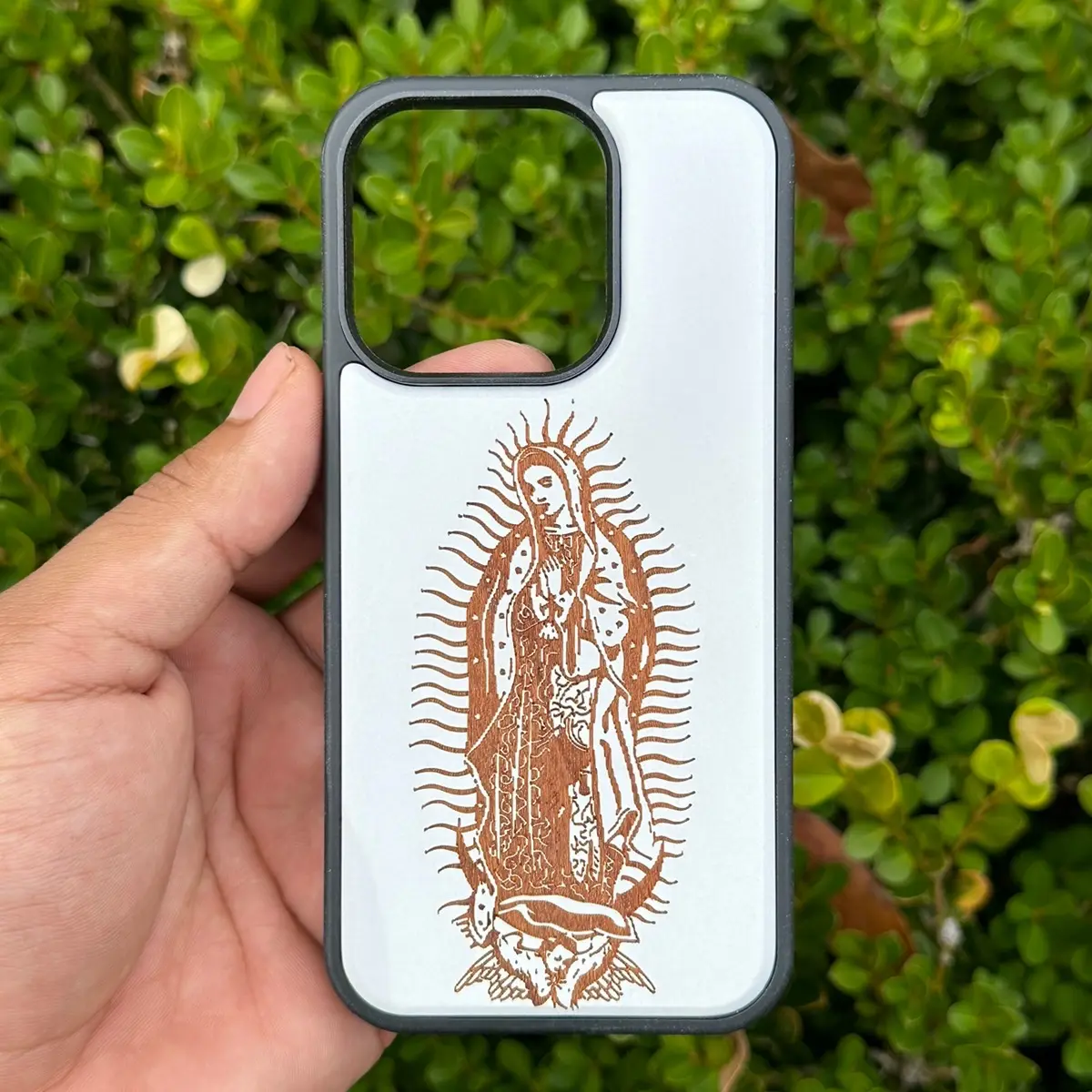 White Virgin Mary phone case