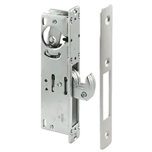 KEYS4LESS Storefront Door Mortise Lock Hook Deadbolt & Cylinder Combo, Adams Rite Cam (aluminum, 1 1/8")