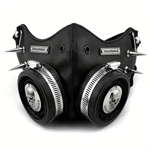 Steampunk Mask Cosplay Skull Masque Men/ Women Gothic PU Leather Mask