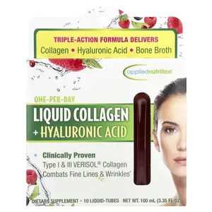 Applied Nutrition Liquid Collagen +  Hyaluronic Acid, 10 Liquid-Tubes, 3.35 fl oz (100 ml)