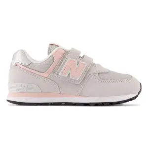 New Balance 574 Core Hook and Loop Rain Cloud Pink Haze (PS) (kids) by StockX