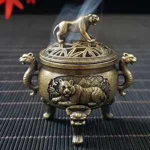 Tiger-Shaped Incense Burner, Adds Bold Atmosphere, Perfect for Study Room, Office Desk, Living Room, Tea Room, Yoga, Meditation Decor
