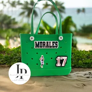 Personalized Baseball Laced Acrylic Charm for Bogg Bags