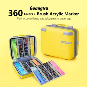 Guangna Classic 360 Color Acrylic Paint Markers, Liquid Ink Control, Rich Pigment, Smooth Flow, Stacking Colors, Art Supplies for DIY Crafts, Acrylic Art Kit