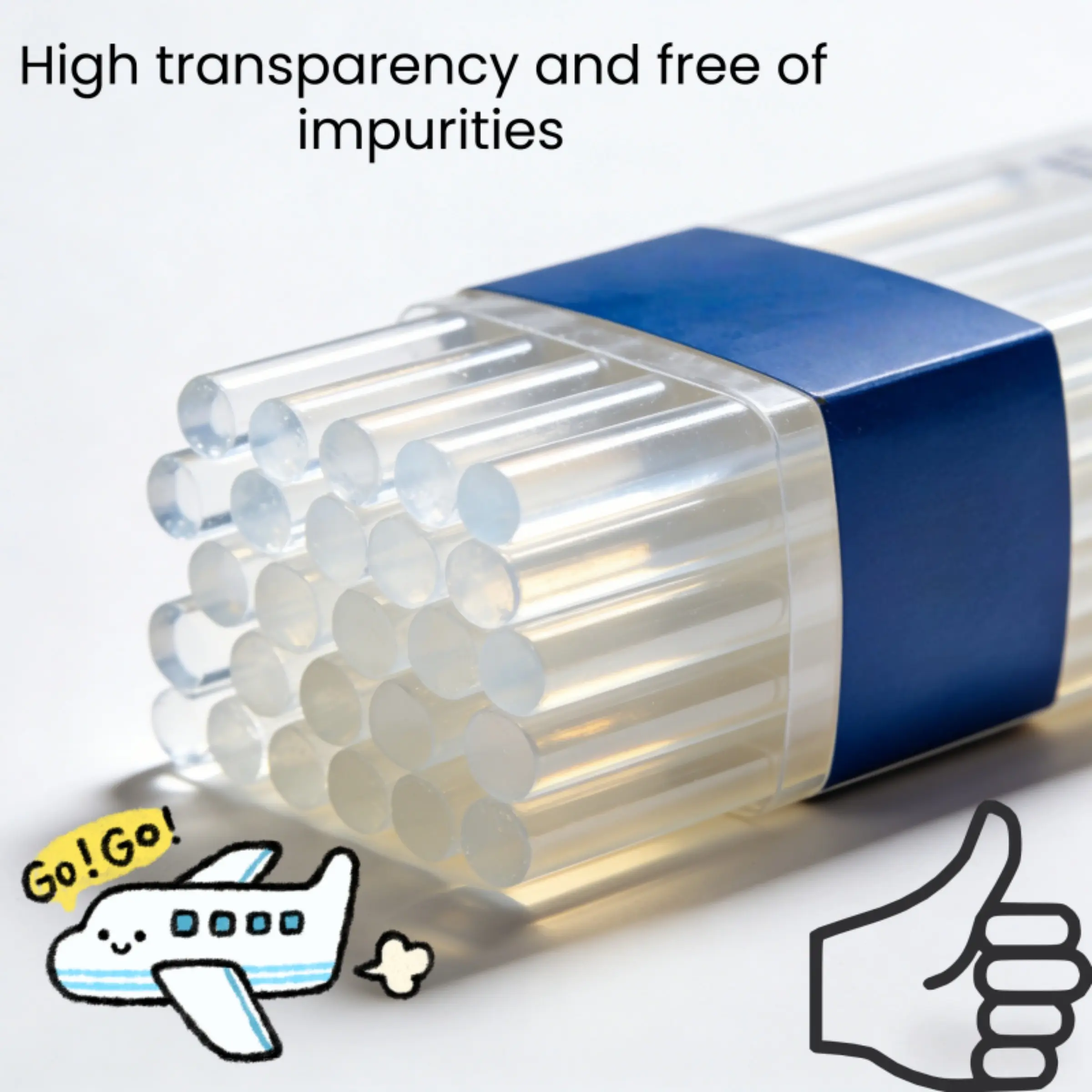 60pcs High-Strength Crystal Rods, Extra Strong Adhesive, 7mm X 200mm, Suitable for Most Glue Guns, Quick Cure, Smooth Application, DIY Crafts, Home Repair, Large Quantity
