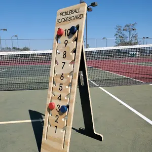 Upcycled Plywood Pickleball Scoreboard for Outdoor and Indoor Play