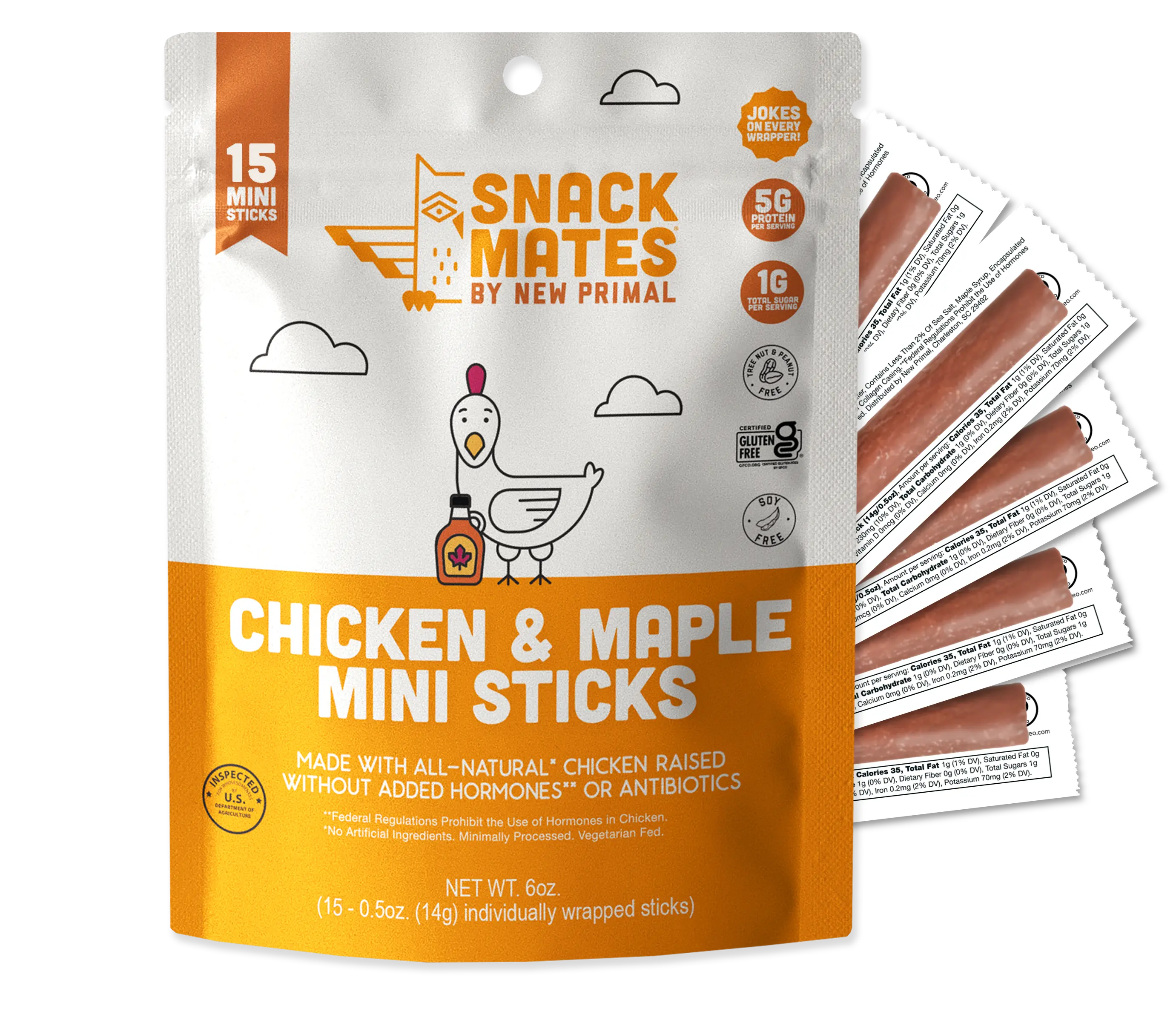 TikTok Exclusive Snack Mates Chicken & Maple Meat Sticks: The Must-Have High Protein 2026 Lunchbox Essential for Picky Eaters and Healthy Kids (15 Count Pack)