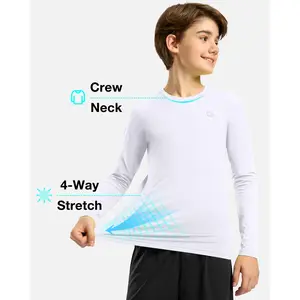 G Gradual Boys Youth Compression Shirt Long Sleeve Quick Dry Football Baseball Undershirt Sports Base Layer for Boy Sporty Jersey SummerVibes #TikTokShopStockUp