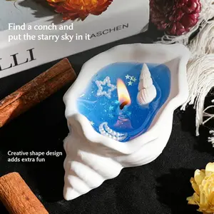 Ocean Wind Conch Scented Candle Handmade Jelly Wax Candle Creative Gift Atmosphere Decorative Craft Souvenir Home Fragrance Decor