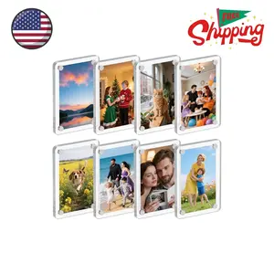 8 Pack Acrylic Magnetic Picture Frame for Fridge, 2.36x3.54 Inch