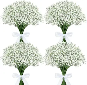 Der Rose 24-Piece Decorative Gypsophila Flowers Set, Real-Touch Silk Faux Baby's Breath Stems Floral Pack for DIY Wedding Table Centerpieces & Home Decor