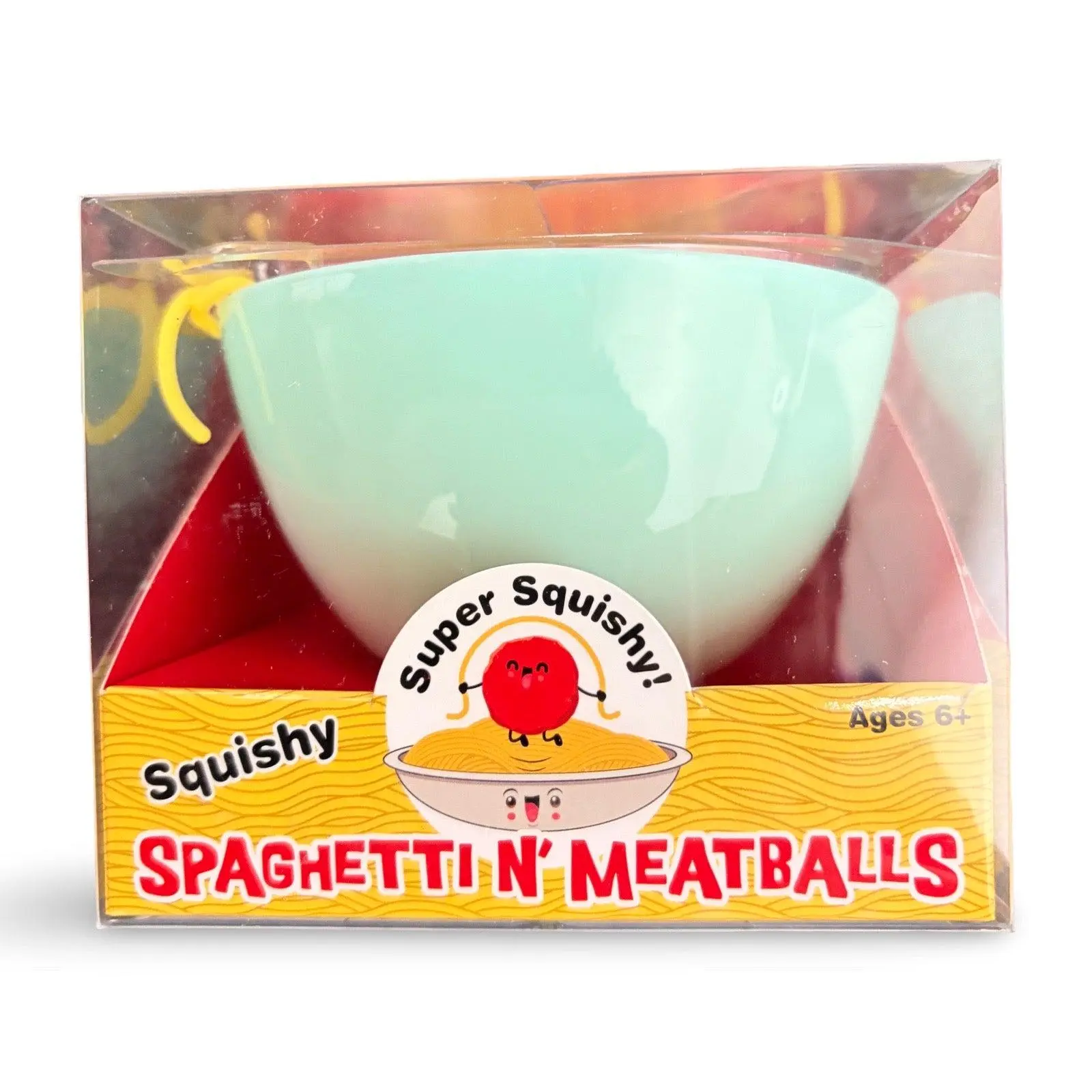 Super Squishy Spaghetti & Meatballs Bowl — Slow-Rise Food Fidget Stress Toy | Ages 6+