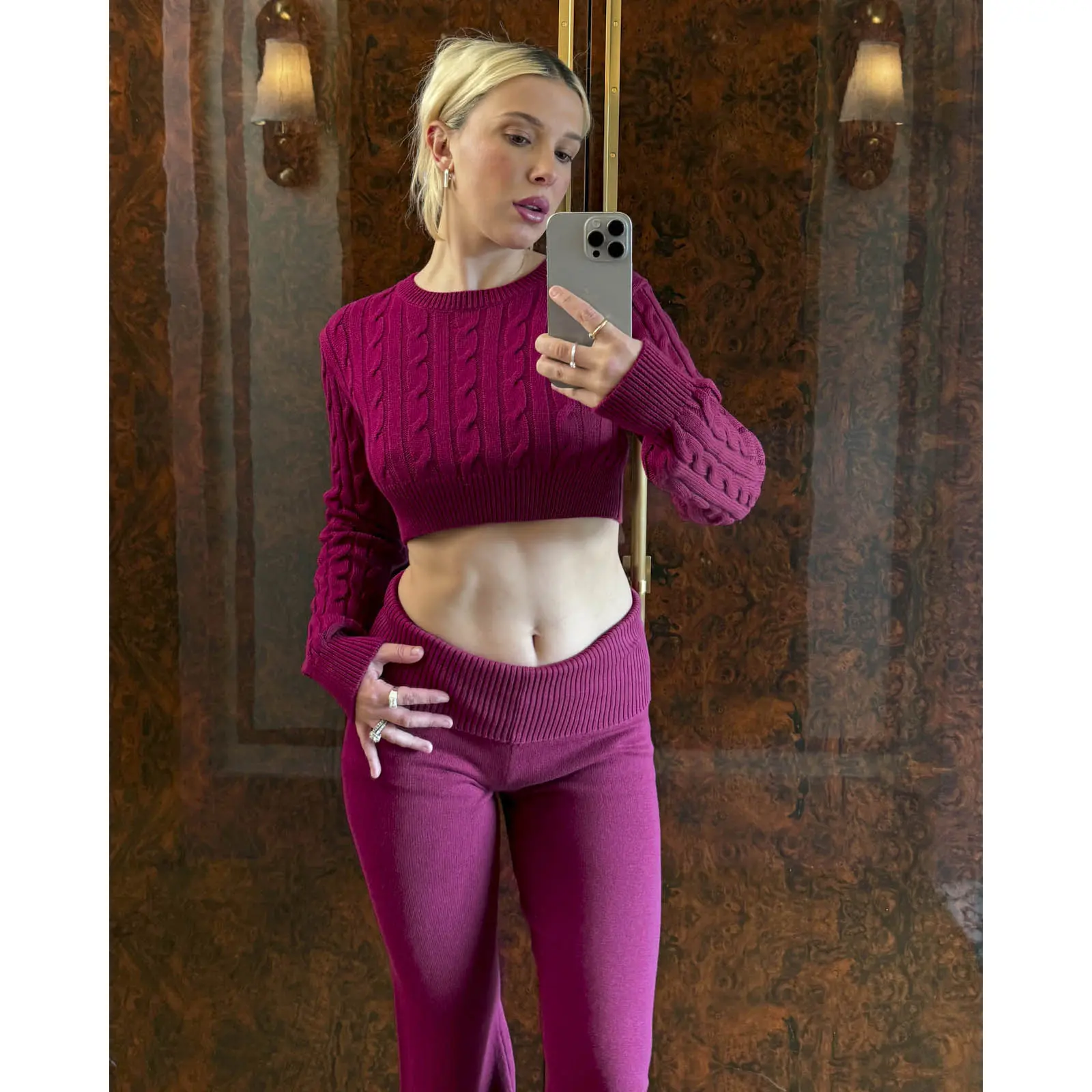 Barre Foldover Wide Leg Pant