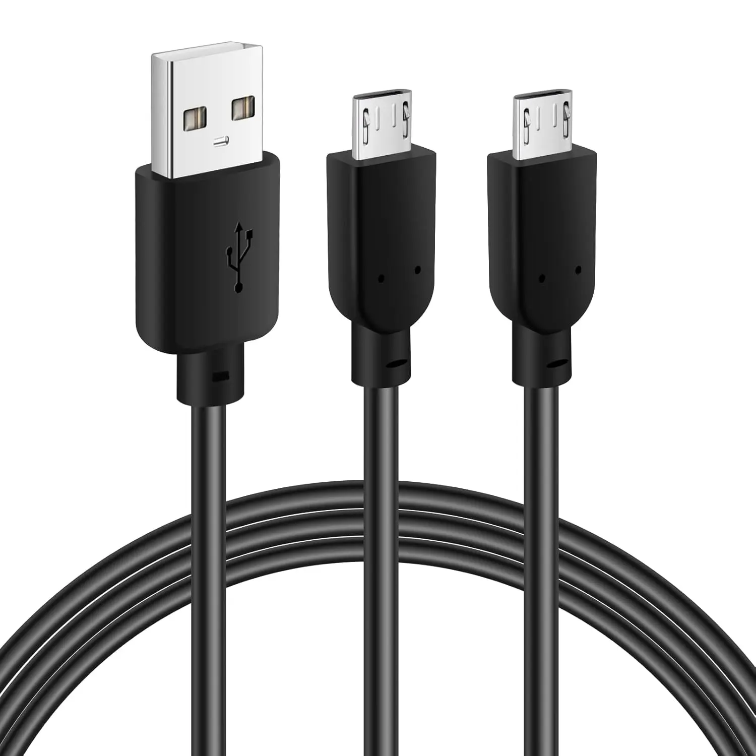USB  2 FT (2-Pack), 2.4A   & Sync Android Charger, USB 2.0 A to  B 5-Pin Cord, Compatible with  Galaxy S7 S6 Edge, Note 5 4, , PS4, Kindle, Fire TV and More