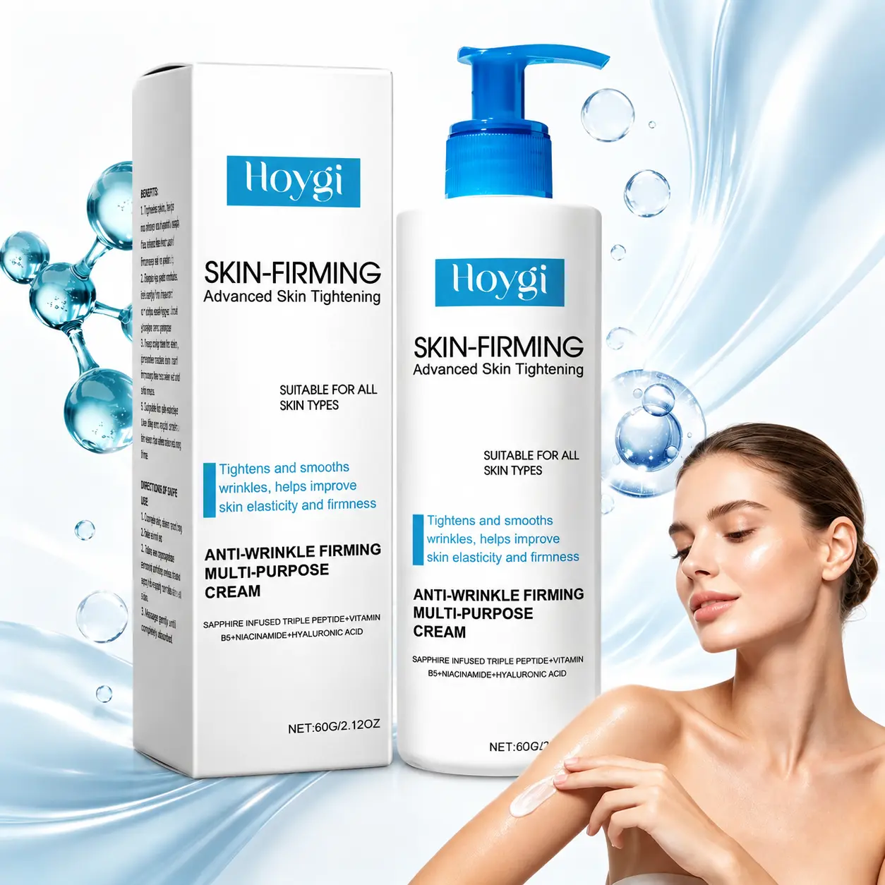 Hoygi Moisturizing Body Lotion for Dry Skin, 2.12oz | Fragrance free daily body moisturizer cream with shea butter for sensitive skin. Repairs dry, sensitive skin