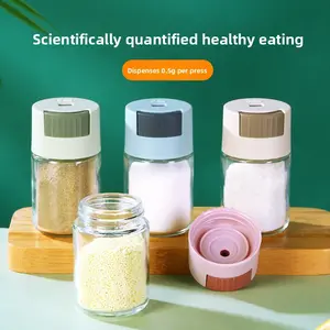 Kitchen 3 Pack Salt and Pepper Shakers with Precision Adjustable Dispenser Sealed Lid Quantitative for Cooking Baking Home Use