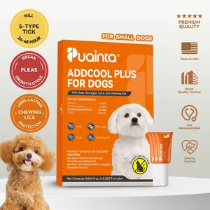 Puainta Flea & Tick Support Drops for Dogs & Cats - Gentle Spot-On Defense, All Breeds
