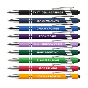 Ballpoint Pen, 9 Counts/set Humorous & Funny Quotes Ballpoint Pen, Smooth Writing Pen, Suitable for Office, Colleagues, School, and Women back to school，school supplis, Novelty Pens