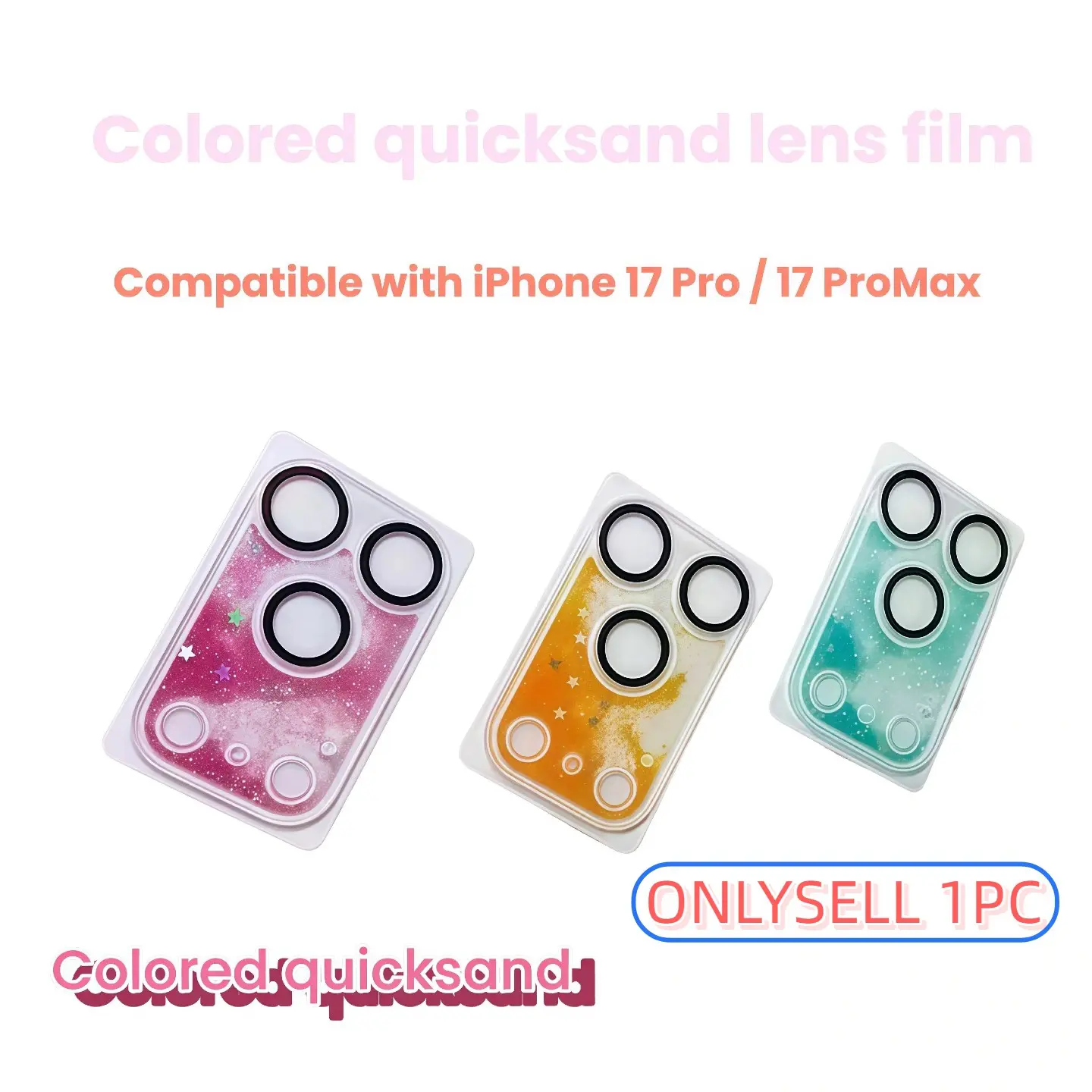 Apple Phone Lens Tempered Glass Protector Film for iPhone 17 Pro/17 Pro Max, Full Coverage Protective Anti-Drop Shockproof Protection Ar Enhancer, Dynamic Design, Multiple Colors Available, Accessories, Smartphone