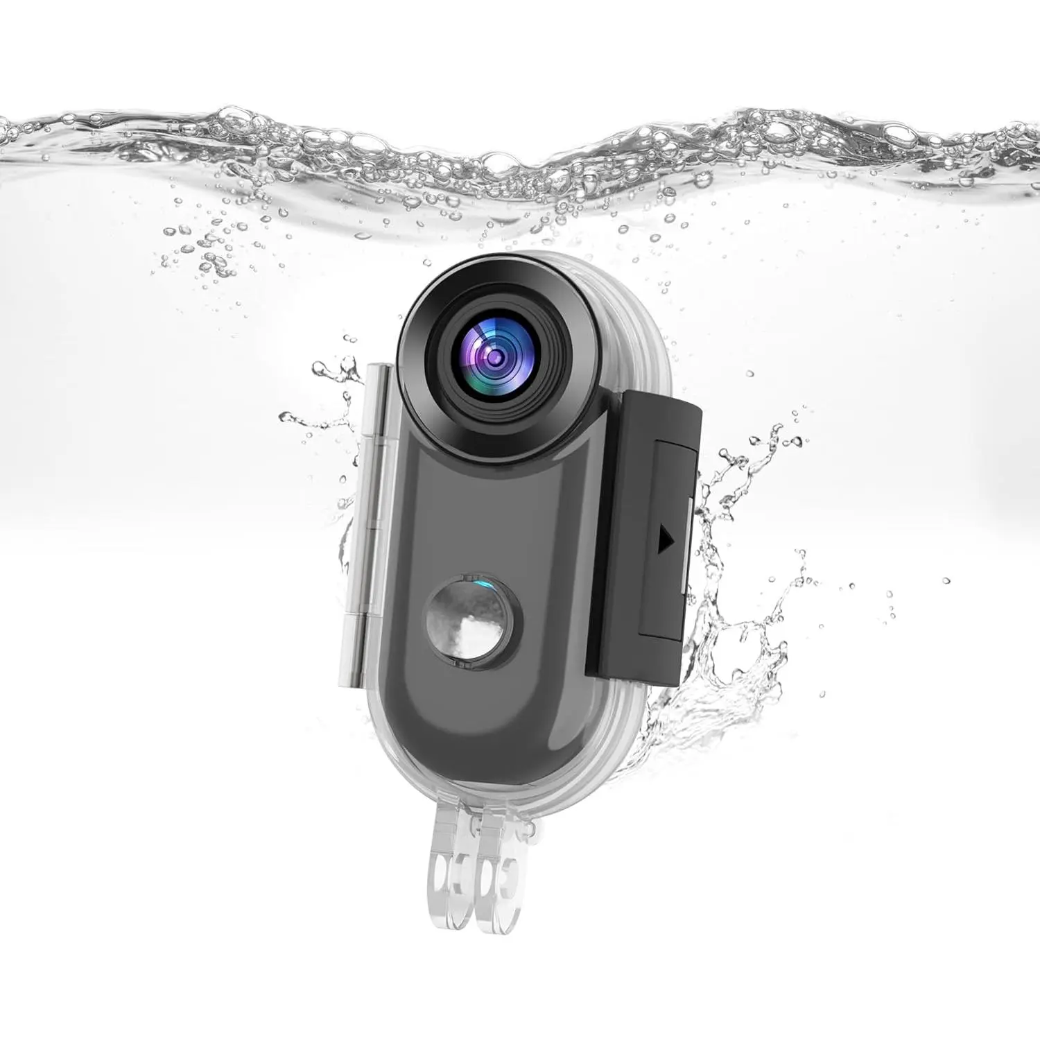 Transparent Lightweight Waterproof Handheld Case for Mini Body Cameras, Action Cameras, with Aligned Button Positions, Ideal for Camping, Fishing