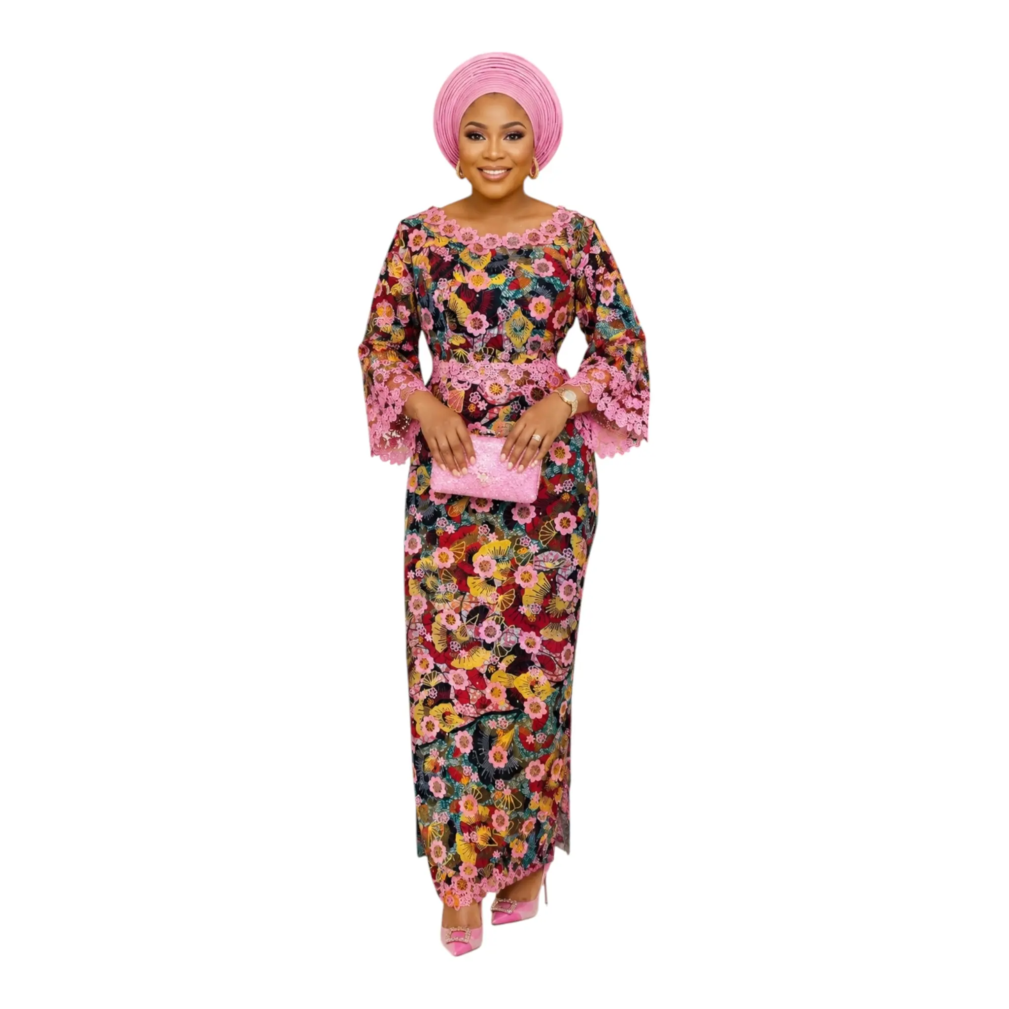 Crescenza Premium Quality Ankara Mixed With Lace Iro and Buba Outfit