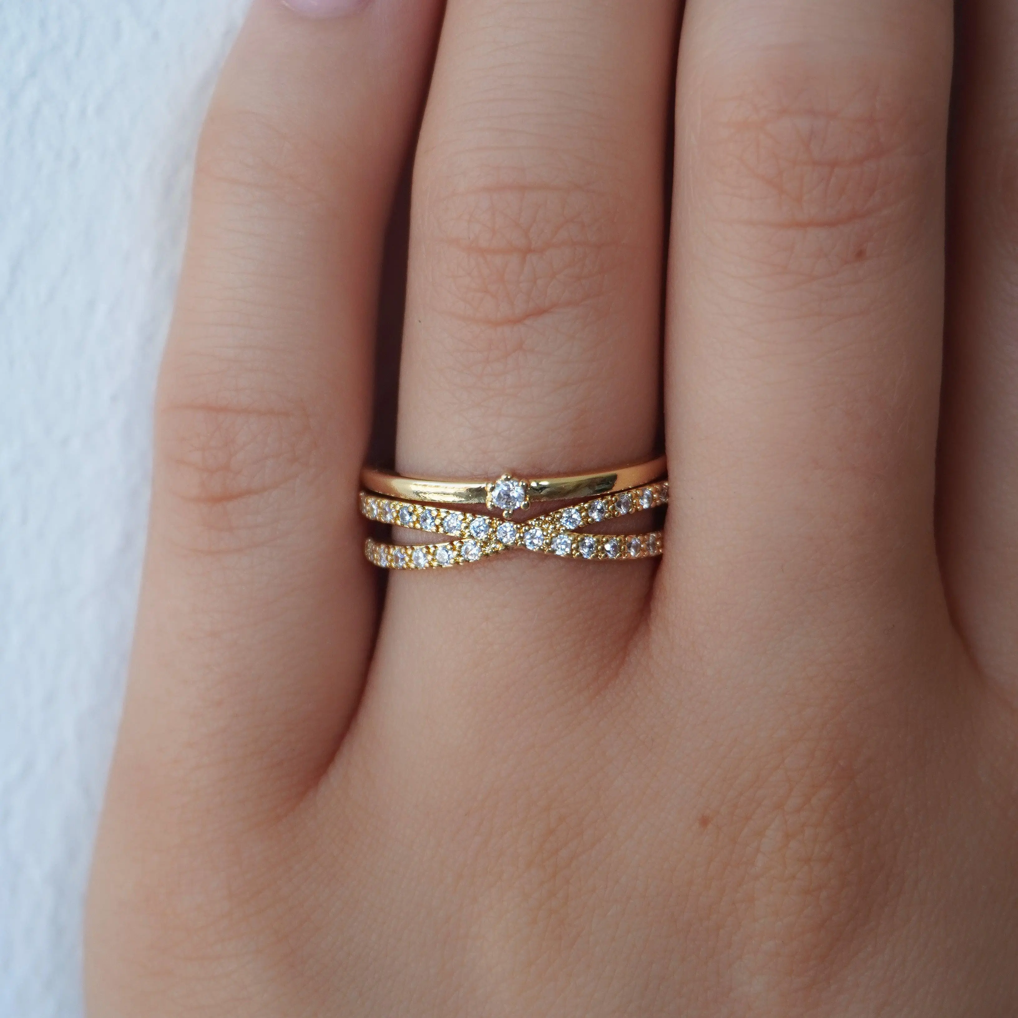 EVRY JEWELS Gold or Silver Plated Women's Artemis Ring