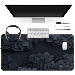 Extra Large Dark Cloud Pattern Mouse Pad Abstract Gaming Mouse Pad 35x16 Inch Computer Keyboard Mousepad Suitable for Families, Offices and Schools. Perfect Gift for Family Members and Friends