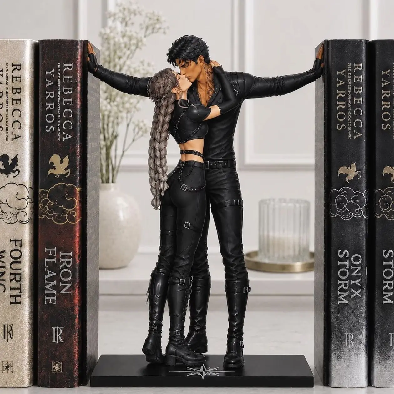 Violet and Xaden Bookend Standee, Fourth Wing Dragon Rider Shelf Decor, Basgiath Acrylic Display, Romantasy Booktok Gift, Fourth Wing Decor