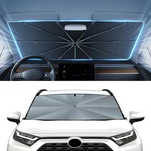 Windshield Sun Shade Umbrella for 2019-2025 Toyota RAV4 Accessories,Upgraded Ice Crystal Material,Easy Setup Umbrella Sunshade for Car Windshield,100% Sun