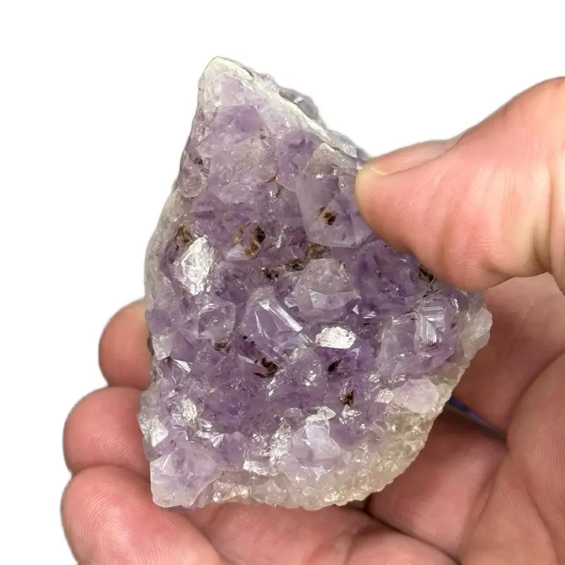 Raw Amethyst Crystal Cluster - Natural Purple Quartz Raw Specimen, Semi-Finished Natural Crystal for Meditation, Promotes Intuition (Jewelry Accessories & Derivatives)