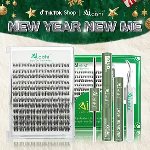 AILAISHI Cat Eye Eyelash Extension 3D Stereoscopic Set DIY Eyelash Bundle Set, Girl Elf Eyelash Extension Set, 9-16mm Short Single Eyelash Bundle Tool Set, Durable Waterproof Eyelash Adhesive and Removal Liquid, WeeklyDeals