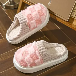Cotton slippers for women, anti slip cashmere for warmth, monthly slippers for indoor home, cute and fluffy cotton Walking Shoes houseslippers swag Slide Flipflop,Indoor Comfort House Slippres