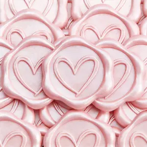 30 Pcs Heart Wax Seal Stickers, Self-Adhesive Envelope Seals for Weddings, Parties, Birthdays, Christmas, DIY Crafts