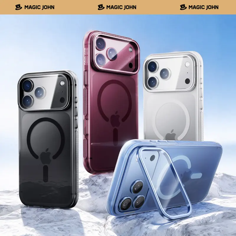 MAGIC JOHN Case for iPhone 18 Pro/18 Pro Max/iPhone17 Pro/17Pro Max Magnetic Case with Comfortable Non-Slip Grip, 180° Multi-Angle Camera Stand, MagSafe Compatible, Full Camera Lens & Camera Control Protection, Accessories, Cover,techvibes