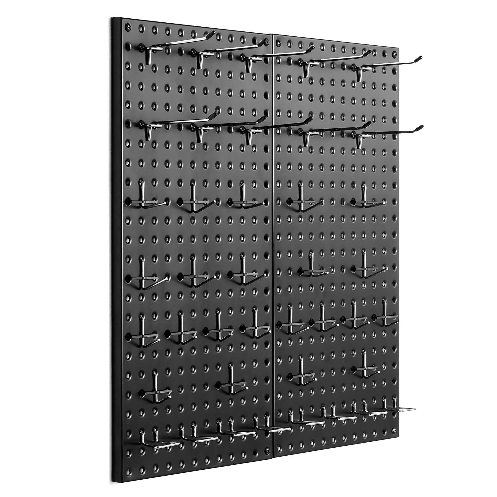 【summerfinds】VEVOR Metal Pegboard Panels, 24" x 12" Pegboard, 2 Panels, Heavy Duty Peg Board Wall Organizer with Accessories, for Living Room Garage Tool Storage Office Organization Craft Room Kitchen Home, Black