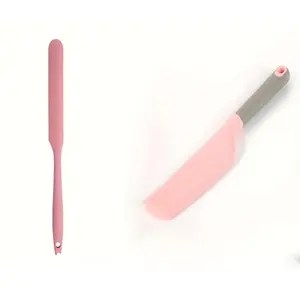 Silicone Jar Spatula, 1 Count 33cm Non-stick Heat Resistant Spatula & 1 Count 24cm Food Scraper, Kitchen Gadgets for Baking, Cooking